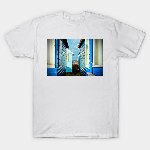 Beach Huts Hengistbury Head Dorset England UK T-Shirt by AndyEvansPhotos